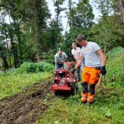 Fräse im Einsatz